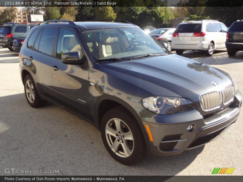 Platinum Gray Metallic / Sand Beige 2011 BMW X5 xDrive 35d