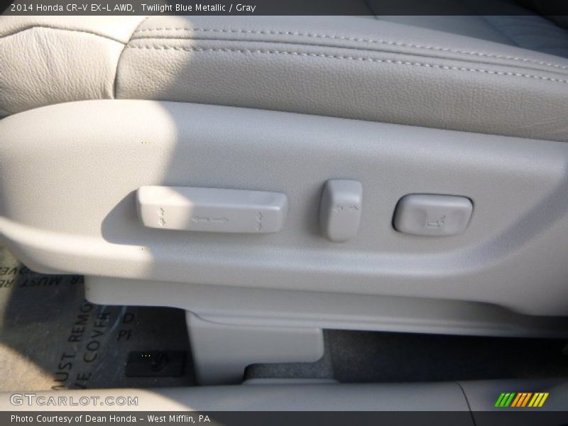 Twilight Blue Metallic / Gray 2014 Honda CR-V EX-L AWD