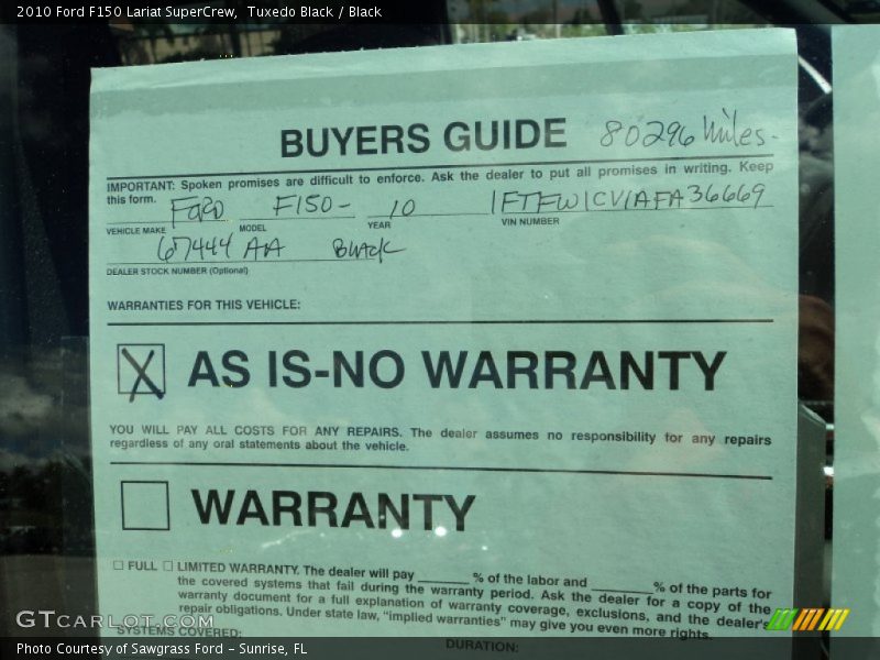 Tuxedo Black / Black 2010 Ford F150 Lariat SuperCrew