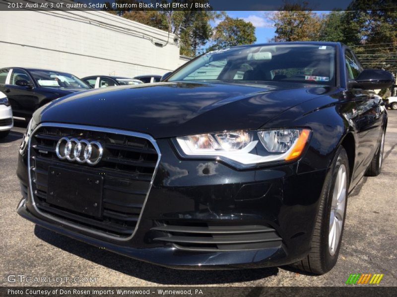 Phantom Black Pearl Effect / Black 2012 Audi A6 3.0T quattro Sedan