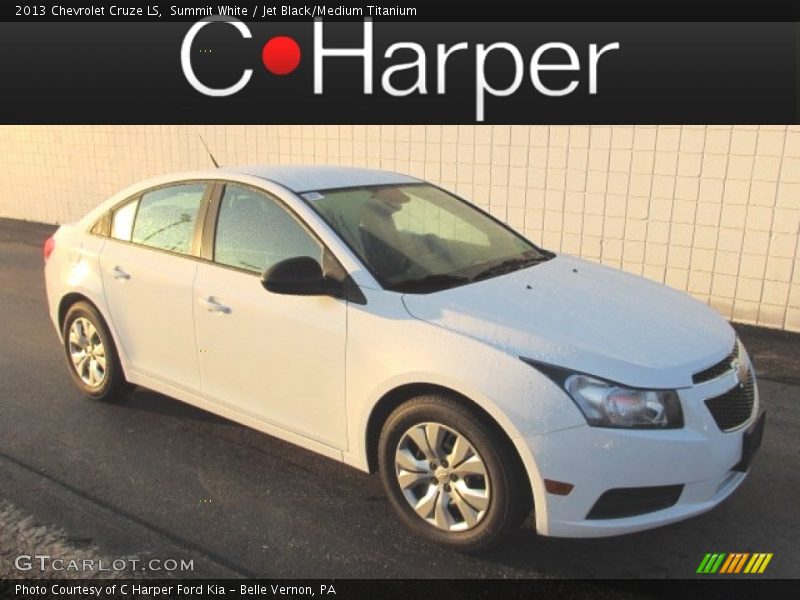Summit White / Jet Black/Medium Titanium 2013 Chevrolet Cruze LS