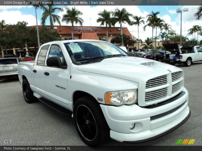 Bright White / Dark Slate Gray 2004 Dodge Ram 1500 Laramie Quad Cab