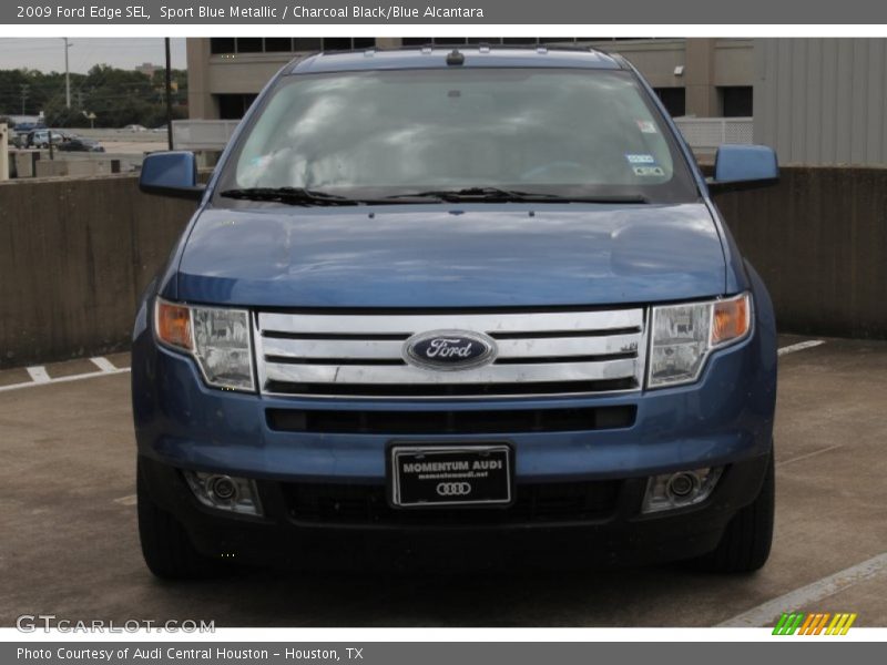 Sport Blue Metallic / Charcoal Black/Blue Alcantara 2009 Ford Edge SEL