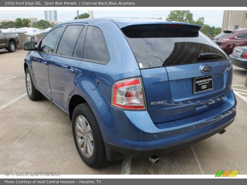 Sport Blue Metallic / Charcoal Black/Blue Alcantara 2009 Ford Edge SEL