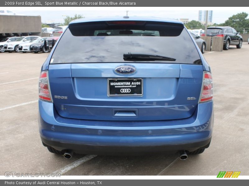 Sport Blue Metallic / Charcoal Black/Blue Alcantara 2009 Ford Edge SEL