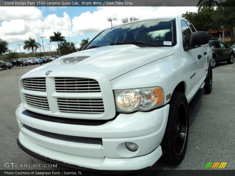 Bright White / Dark Slate Gray 2004 Dodge Ram 1500 Laramie Quad Cab