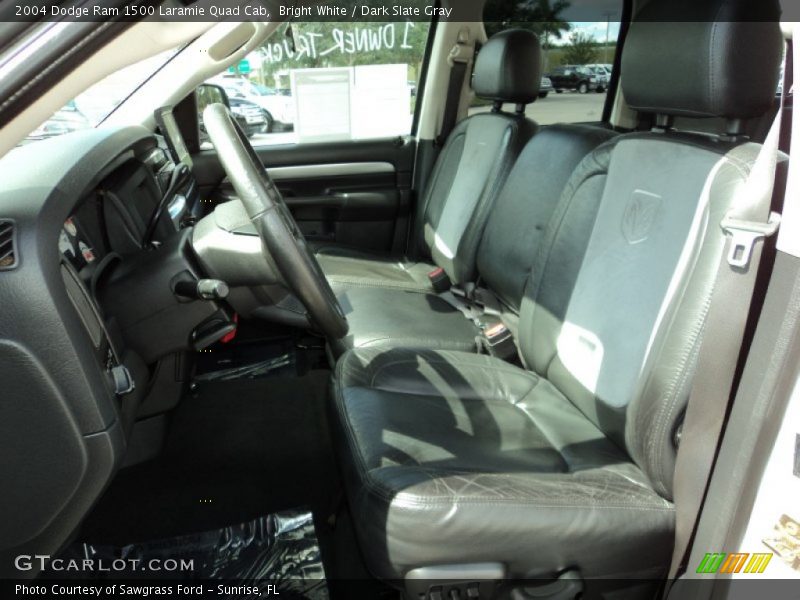 Bright White / Dark Slate Gray 2004 Dodge Ram 1500 Laramie Quad Cab