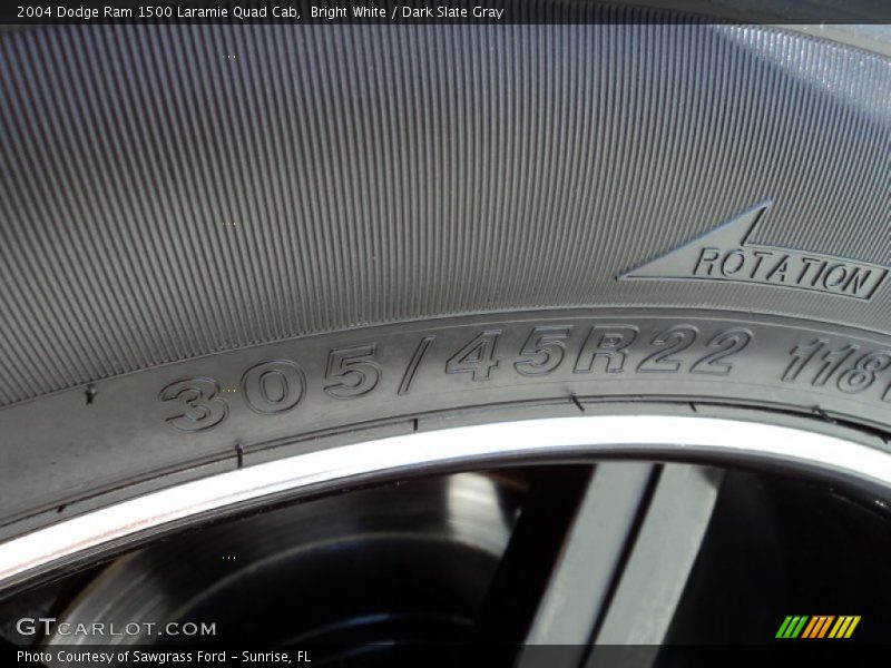 Bright White / Dark Slate Gray 2004 Dodge Ram 1500 Laramie Quad Cab