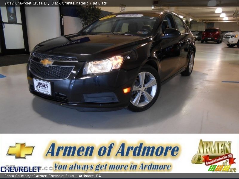Black Granite Metallic / Jet Black 2012 Chevrolet Cruze LT