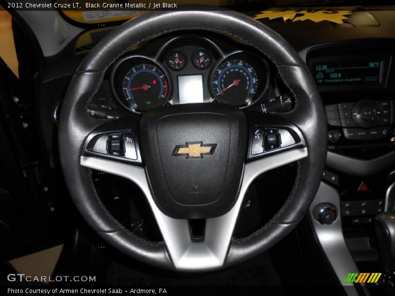 Black Granite Metallic / Jet Black 2012 Chevrolet Cruze LT