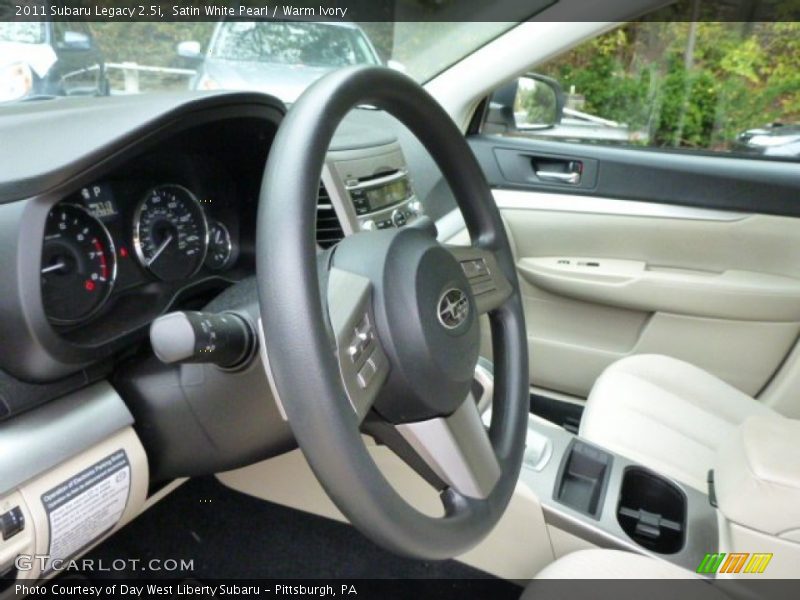 Satin White Pearl / Warm Ivory 2011 Subaru Legacy 2.5i