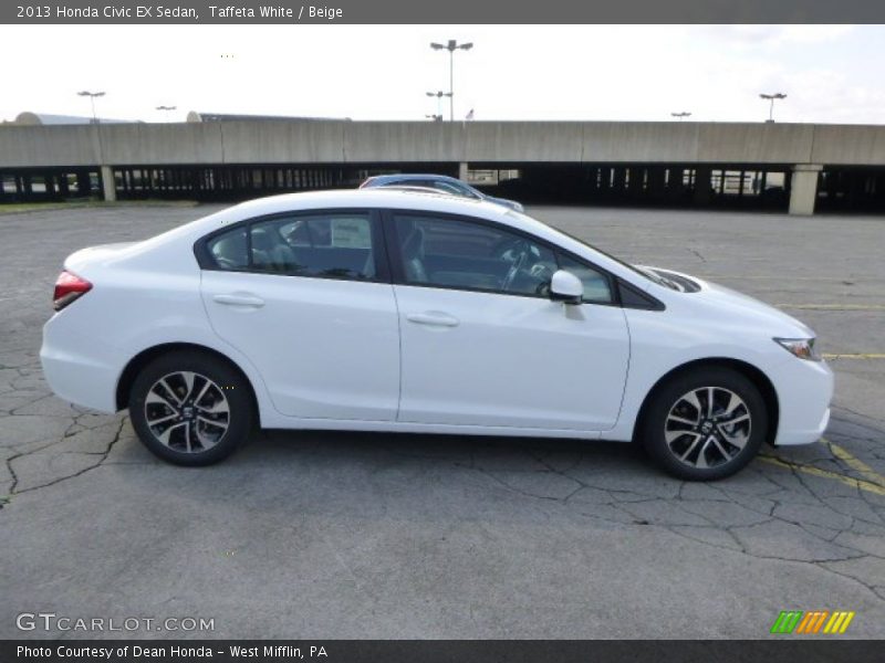 Taffeta White / Beige 2013 Honda Civic EX Sedan