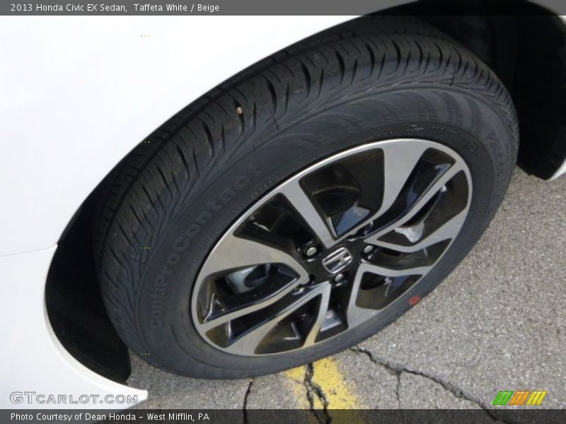 Taffeta White / Beige 2013 Honda Civic EX Sedan