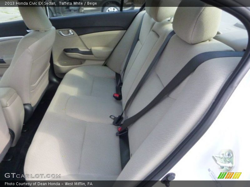 Taffeta White / Beige 2013 Honda Civic EX Sedan
