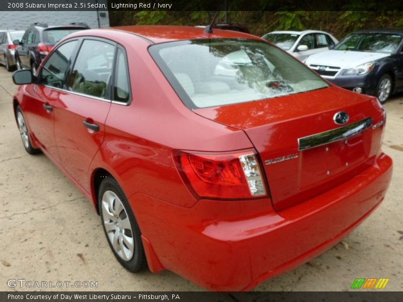 Lightning Red / Ivory 2008 Subaru Impreza 2.5i Sedan