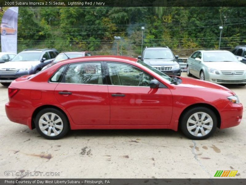 Lightning Red / Ivory 2008 Subaru Impreza 2.5i Sedan