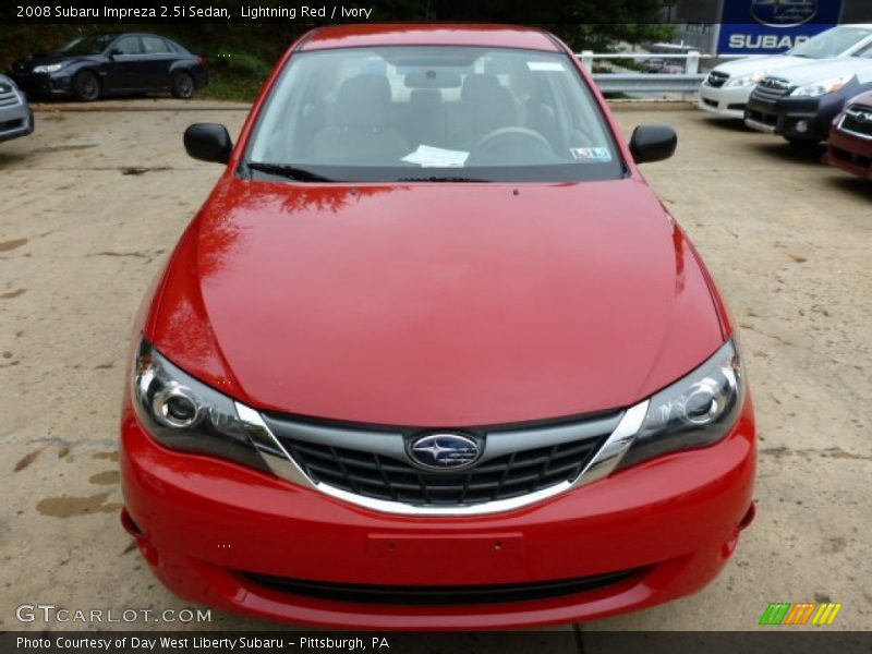 Lightning Red / Ivory 2008 Subaru Impreza 2.5i Sedan