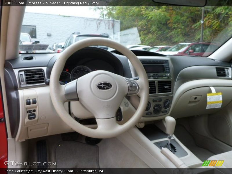 Lightning Red / Ivory 2008 Subaru Impreza 2.5i Sedan
