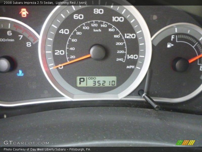 Lightning Red / Ivory 2008 Subaru Impreza 2.5i Sedan