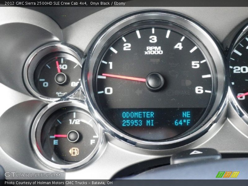 Onyx Black / Ebony 2012 GMC Sierra 2500HD SLE Crew Cab 4x4