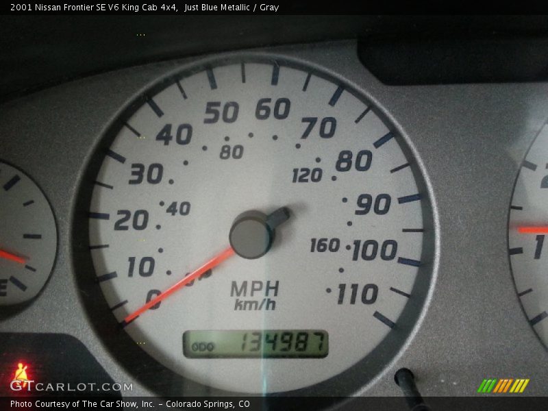 Just Blue Metallic / Gray 2001 Nissan Frontier SE V6 King Cab 4x4