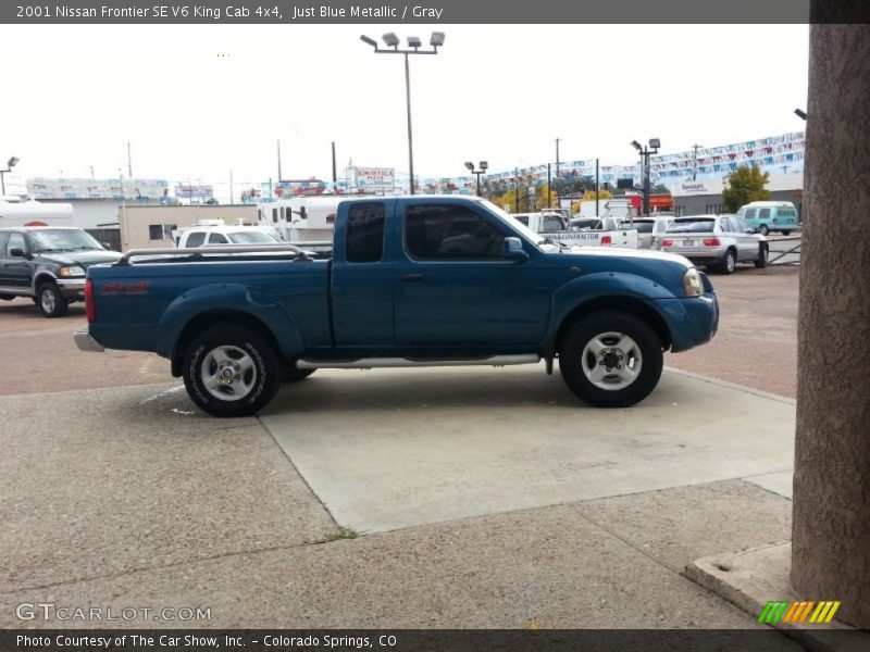 Just Blue Metallic / Gray 2001 Nissan Frontier SE V6 King Cab 4x4