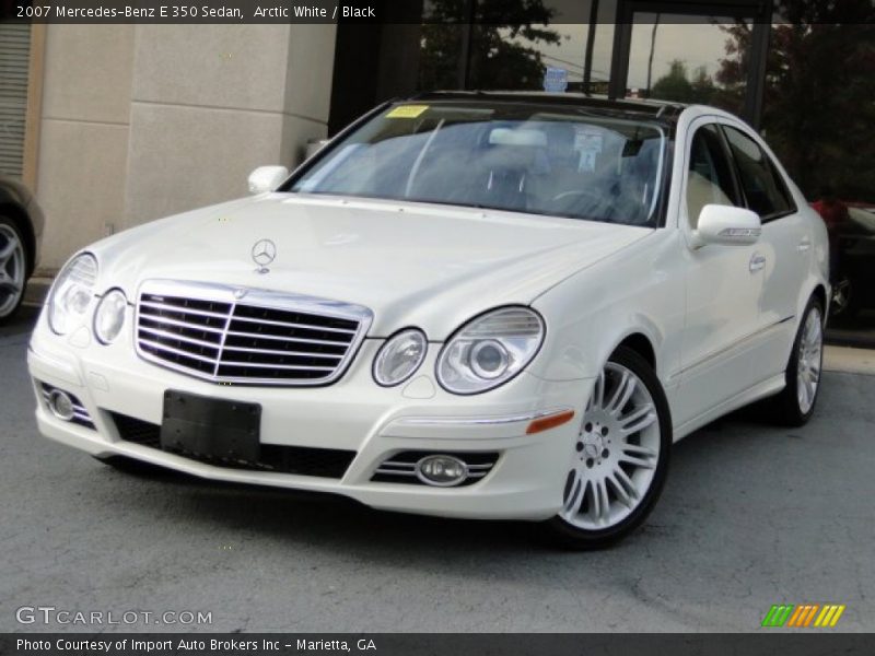 Arctic White / Black 2007 Mercedes-Benz E 350 Sedan