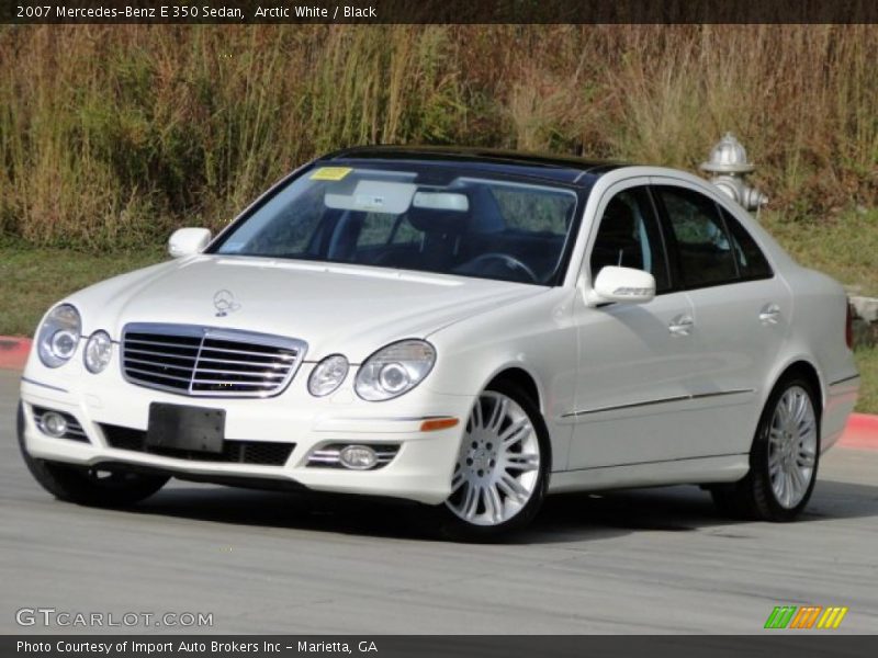 Arctic White / Black 2007 Mercedes-Benz E 350 Sedan