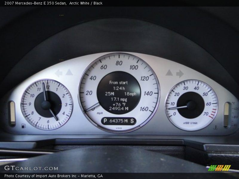 Arctic White / Black 2007 Mercedes-Benz E 350 Sedan