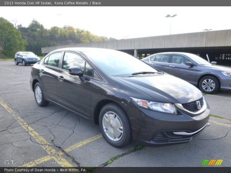 Kona Coffee Metallic / Black 2013 Honda Civic HF Sedan