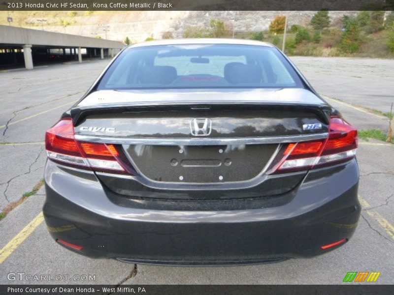 Kona Coffee Metallic / Black 2013 Honda Civic HF Sedan