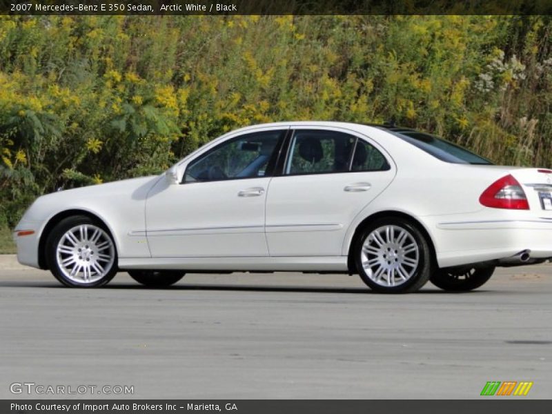 Arctic White / Black 2007 Mercedes-Benz E 350 Sedan