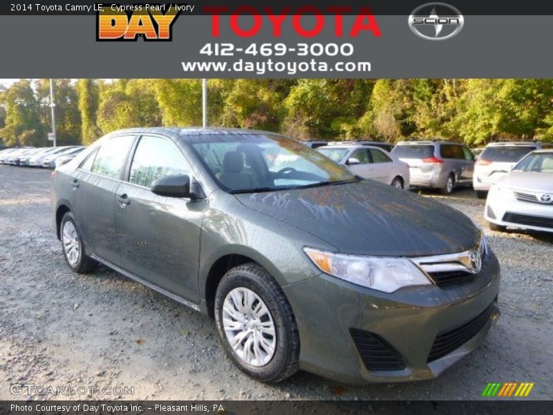 Cypress Pearl / Ivory 2014 Toyota Camry LE