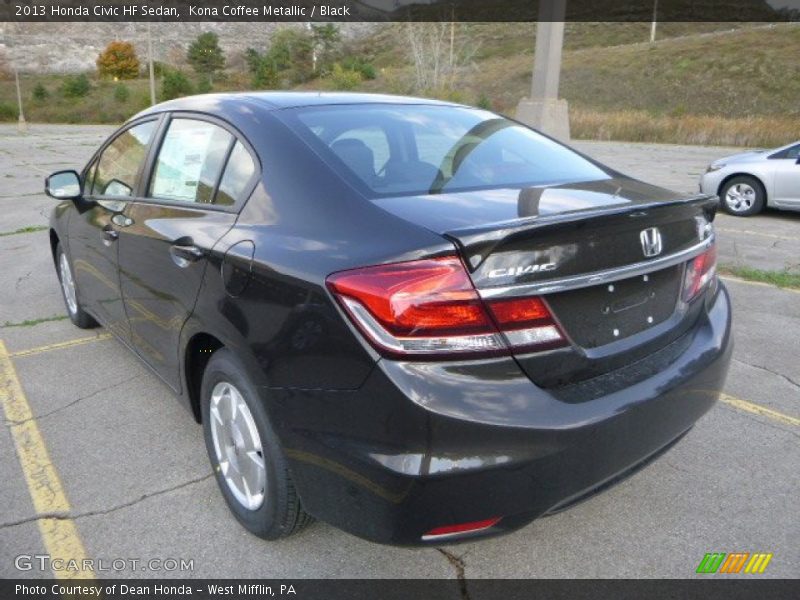 Kona Coffee Metallic / Black 2013 Honda Civic HF Sedan