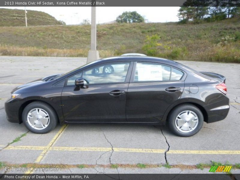 Kona Coffee Metallic / Black 2013 Honda Civic HF Sedan