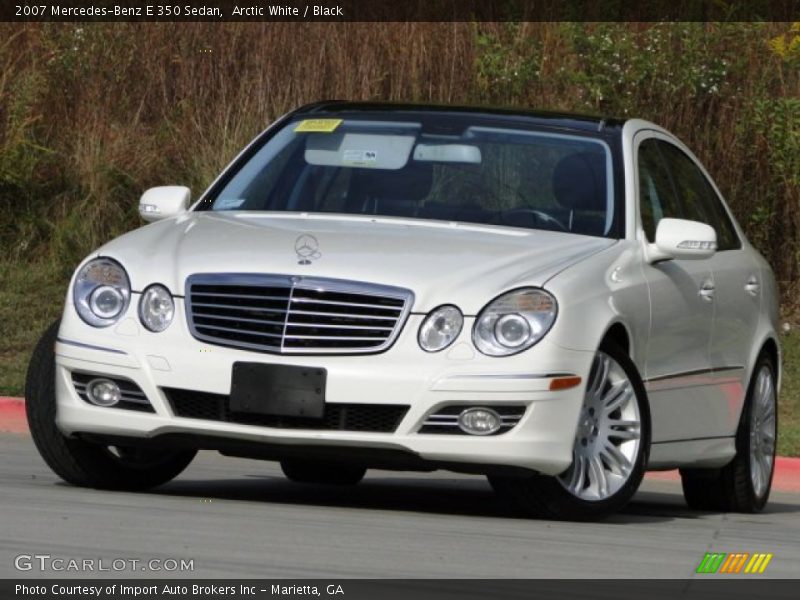 Arctic White / Black 2007 Mercedes-Benz E 350 Sedan