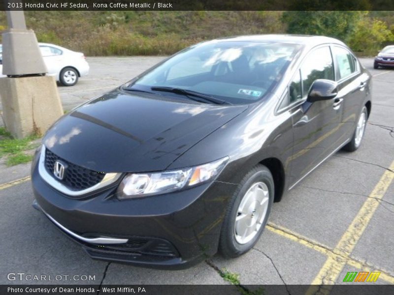 Kona Coffee Metallic / Black 2013 Honda Civic HF Sedan