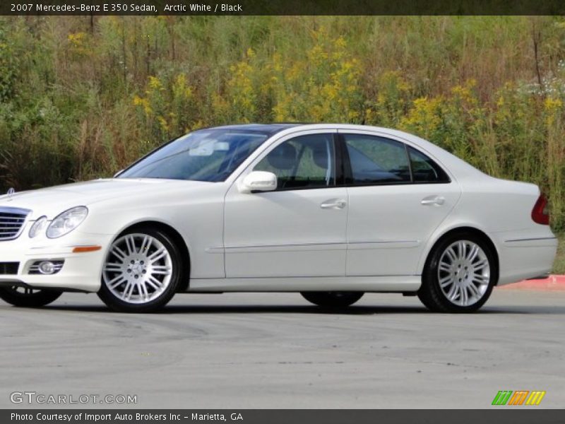 Arctic White / Black 2007 Mercedes-Benz E 350 Sedan