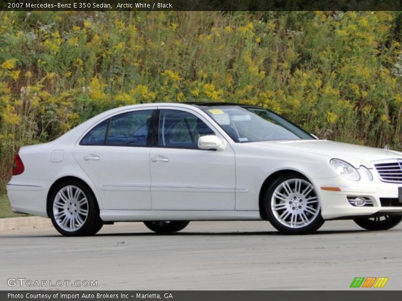 Arctic White / Black 2007 Mercedes-Benz E 350 Sedan