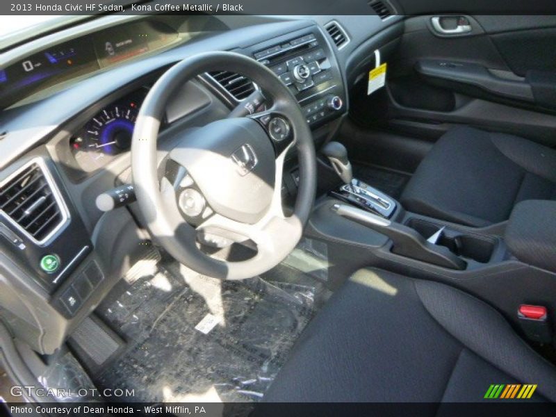 Kona Coffee Metallic / Black 2013 Honda Civic HF Sedan