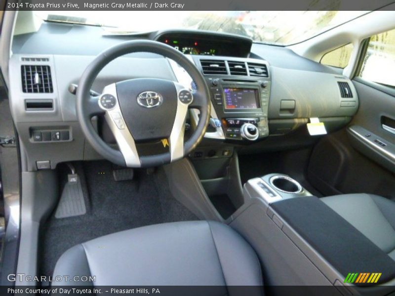  2014 Prius v Five Dark Gray Interior