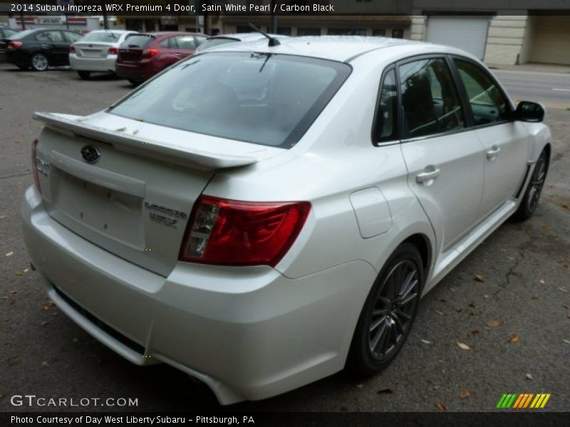 Satin White Pearl / Carbon Black 2014 Subaru Impreza WRX Premium 4 Door