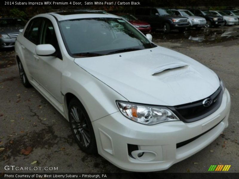 Satin White Pearl / Carbon Black 2014 Subaru Impreza WRX Premium 4 Door