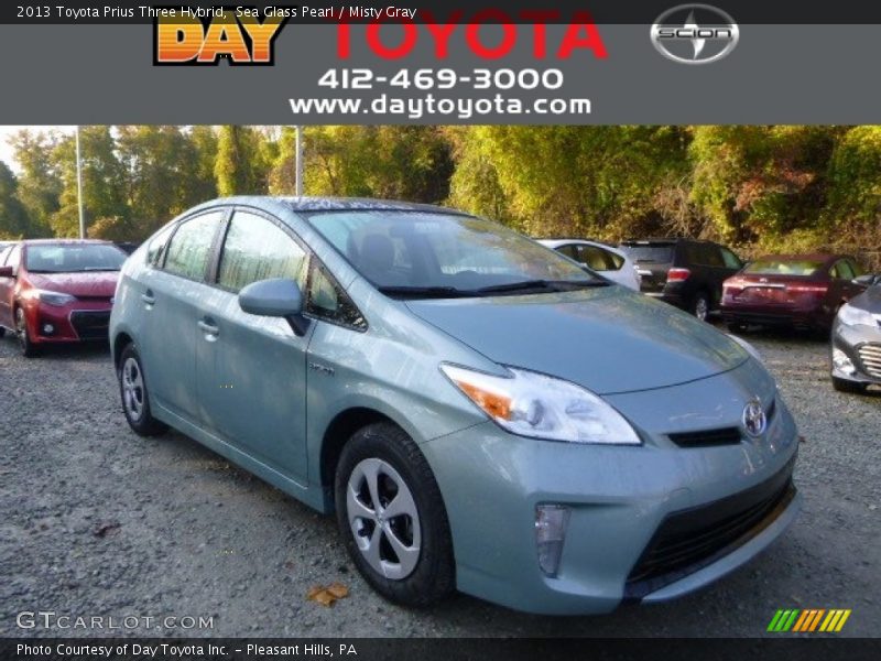 Sea Glass Pearl / Misty Gray 2013 Toyota Prius Three Hybrid
