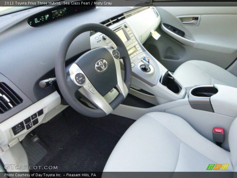 Sea Glass Pearl / Misty Gray 2013 Toyota Prius Three Hybrid