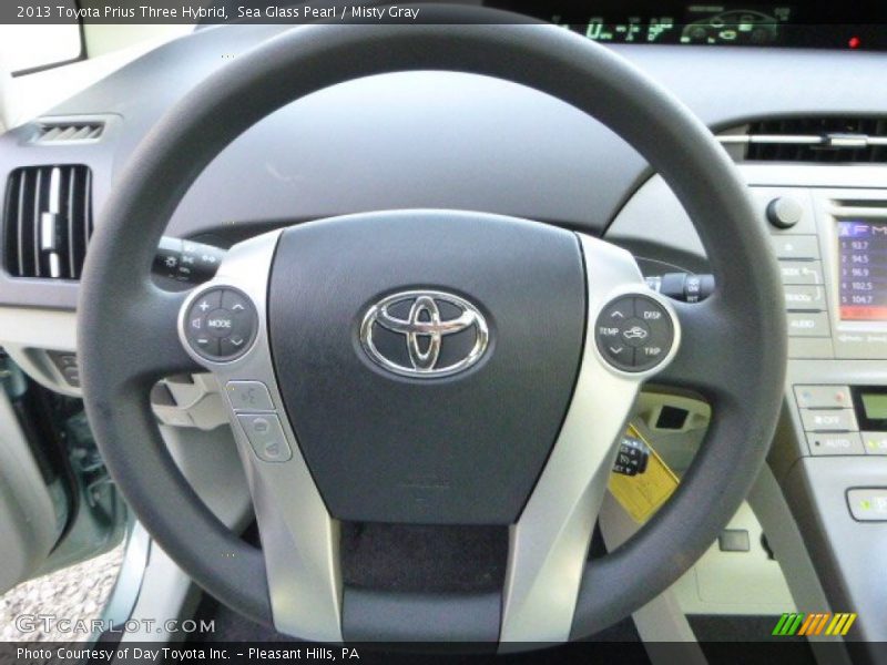 Sea Glass Pearl / Misty Gray 2013 Toyota Prius Three Hybrid