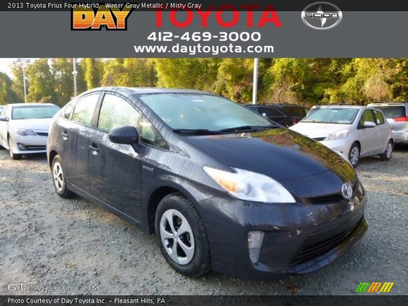 Winter Gray Metallic / Misty Gray 2013 Toyota Prius Four Hybrid