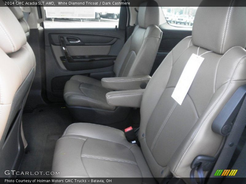 White Diamond Tricoat / Dark Cashmere 2014 GMC Acadia SLT AWD