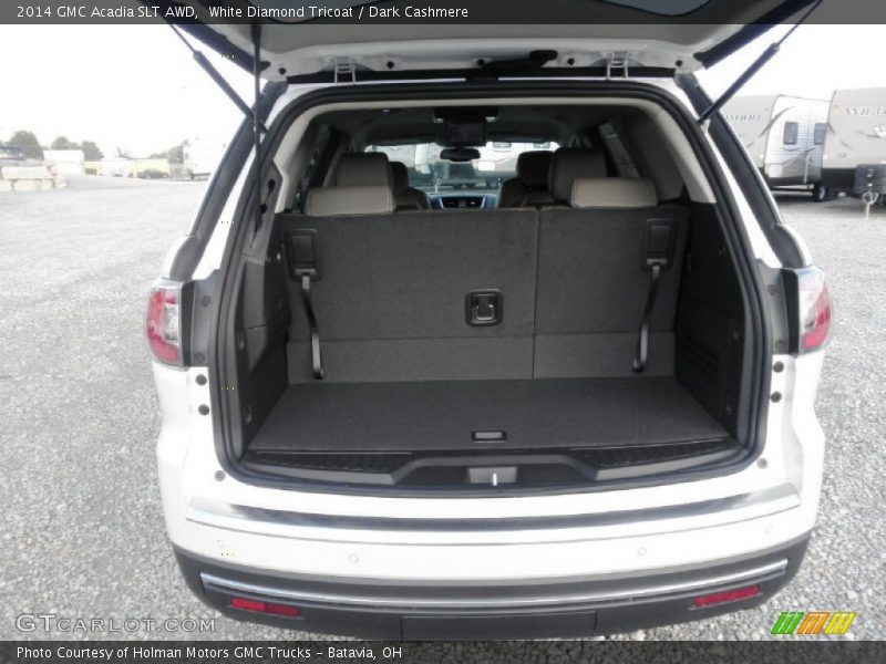 White Diamond Tricoat / Dark Cashmere 2014 GMC Acadia SLT AWD
