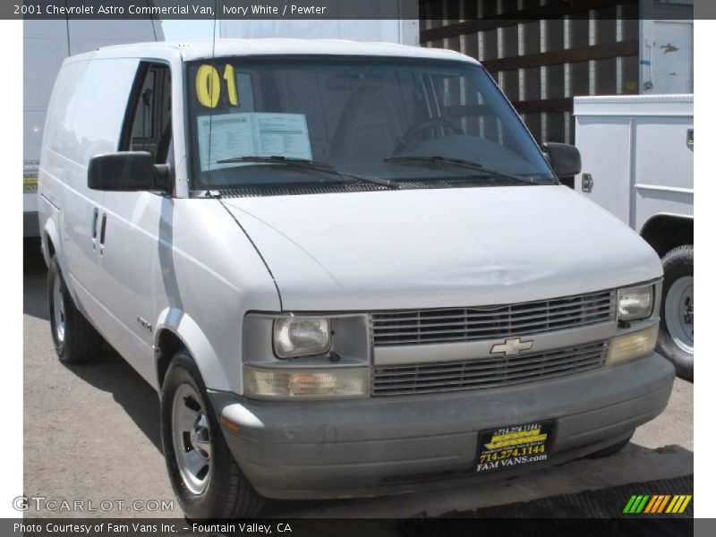 Ivory White / Pewter 2001 Chevrolet Astro Commercial Van